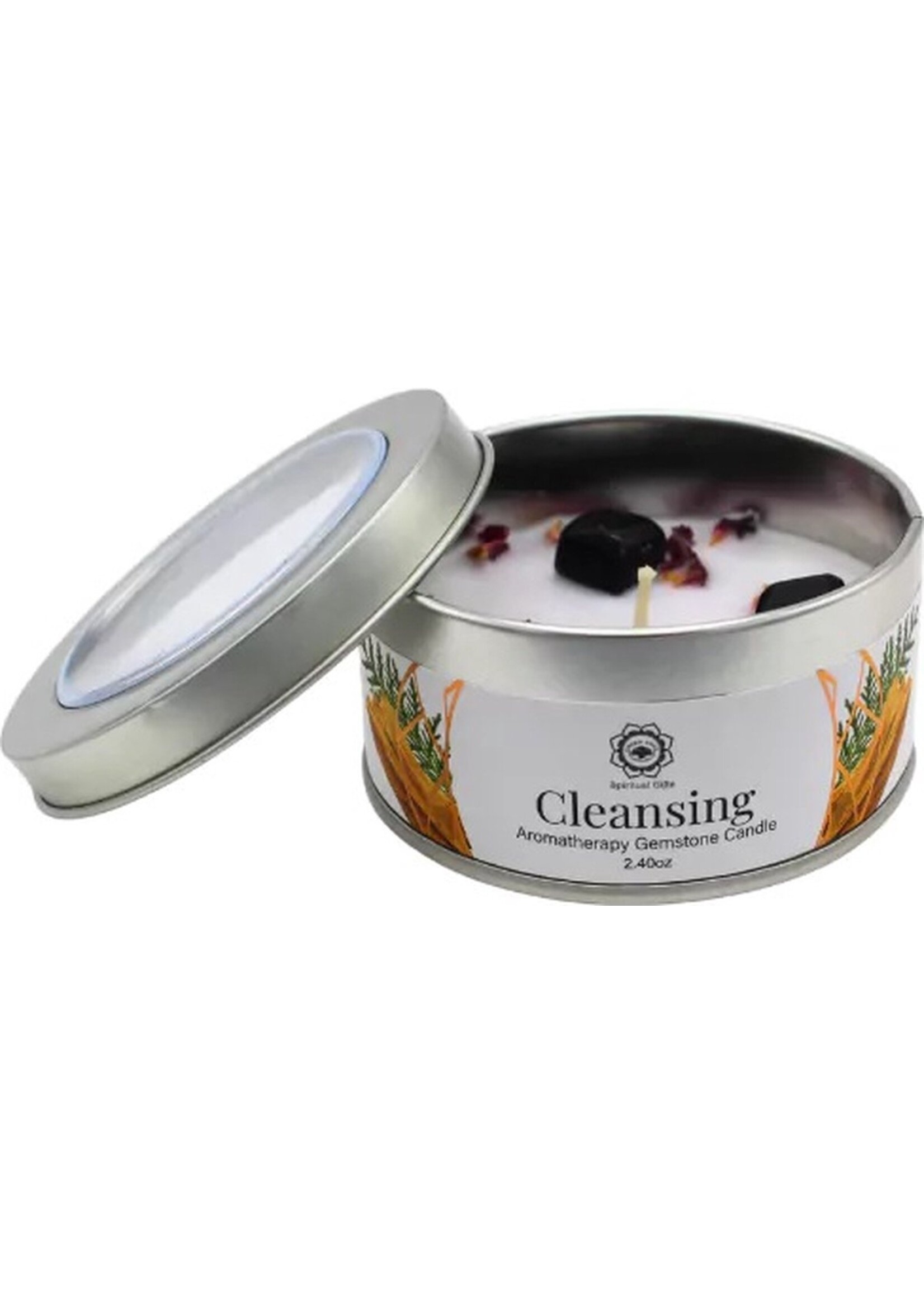 Green Tree edelsteenkaars Cleansing Sandalwood