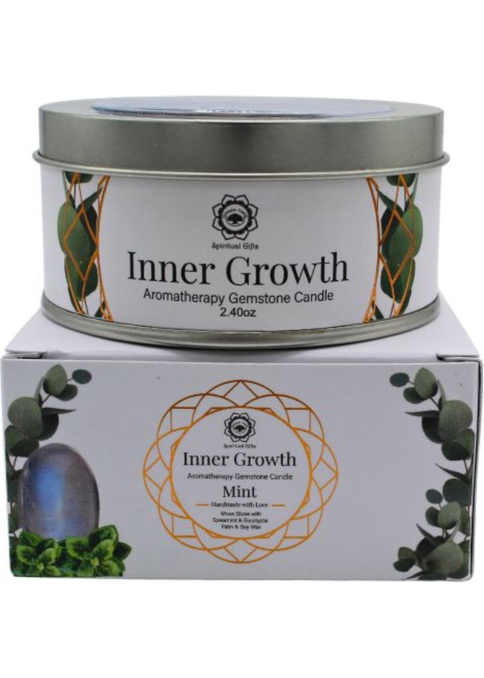 Green Tree edelsteenkaars Inner Growth Mint