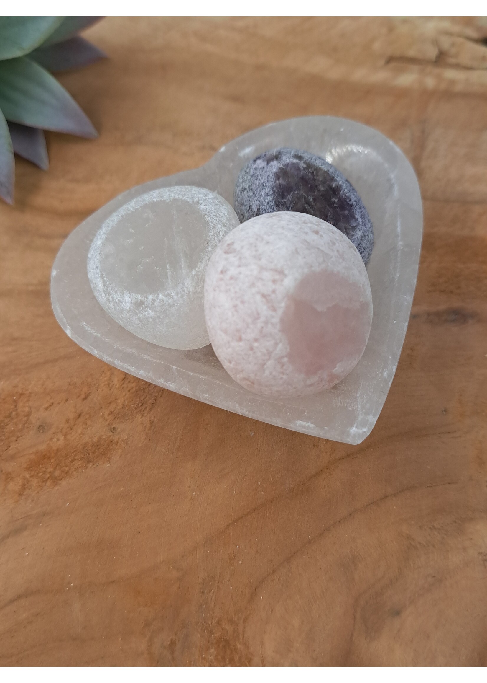 Seleniet oplaadschaal hart 7 cm