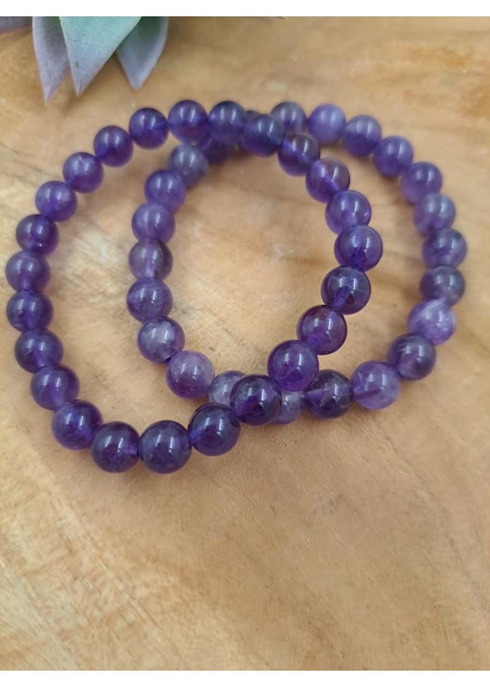 Amethist armband 8 mm kraal
