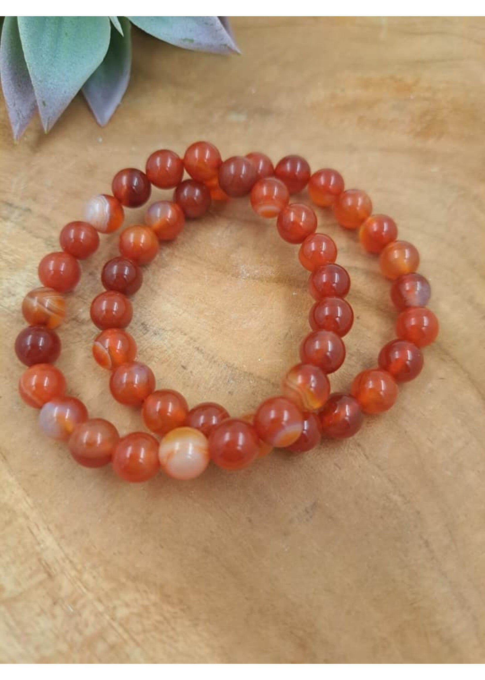 Carneool armband 8 mm kraal