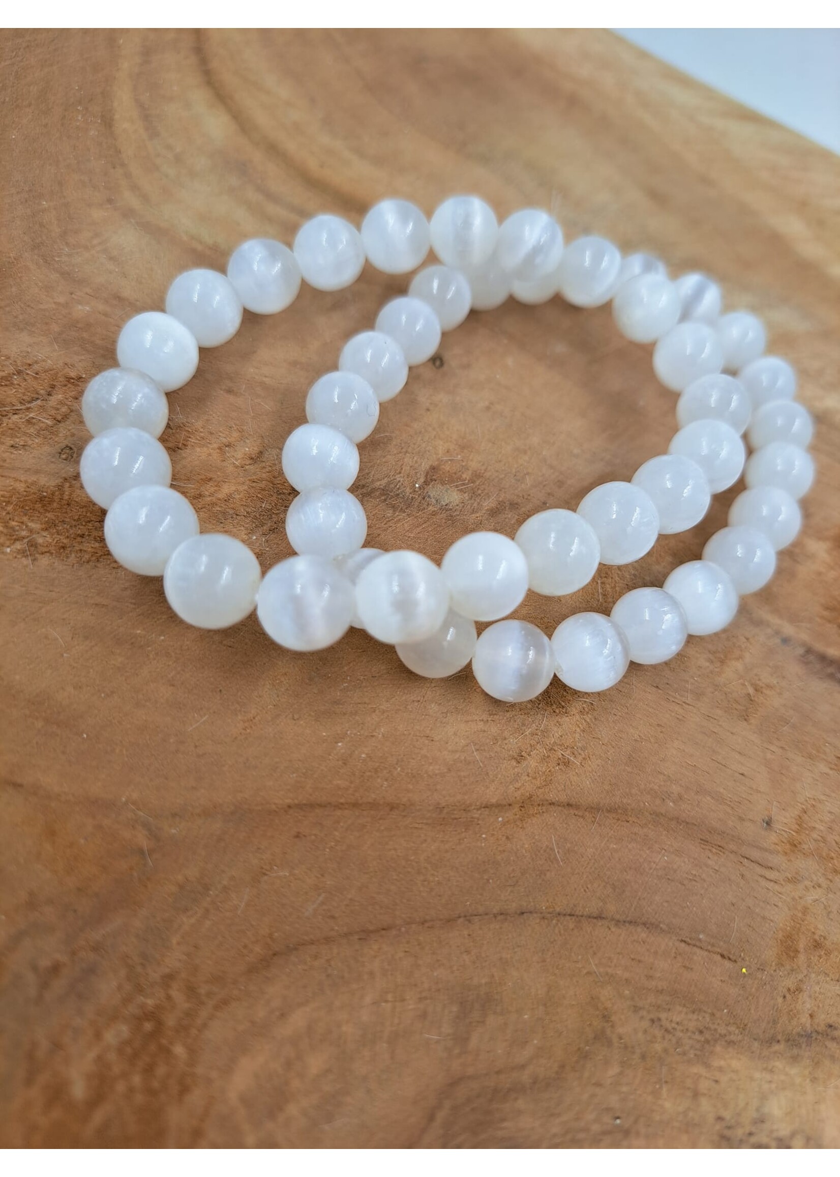 Seleniet armband 8 mm kraal