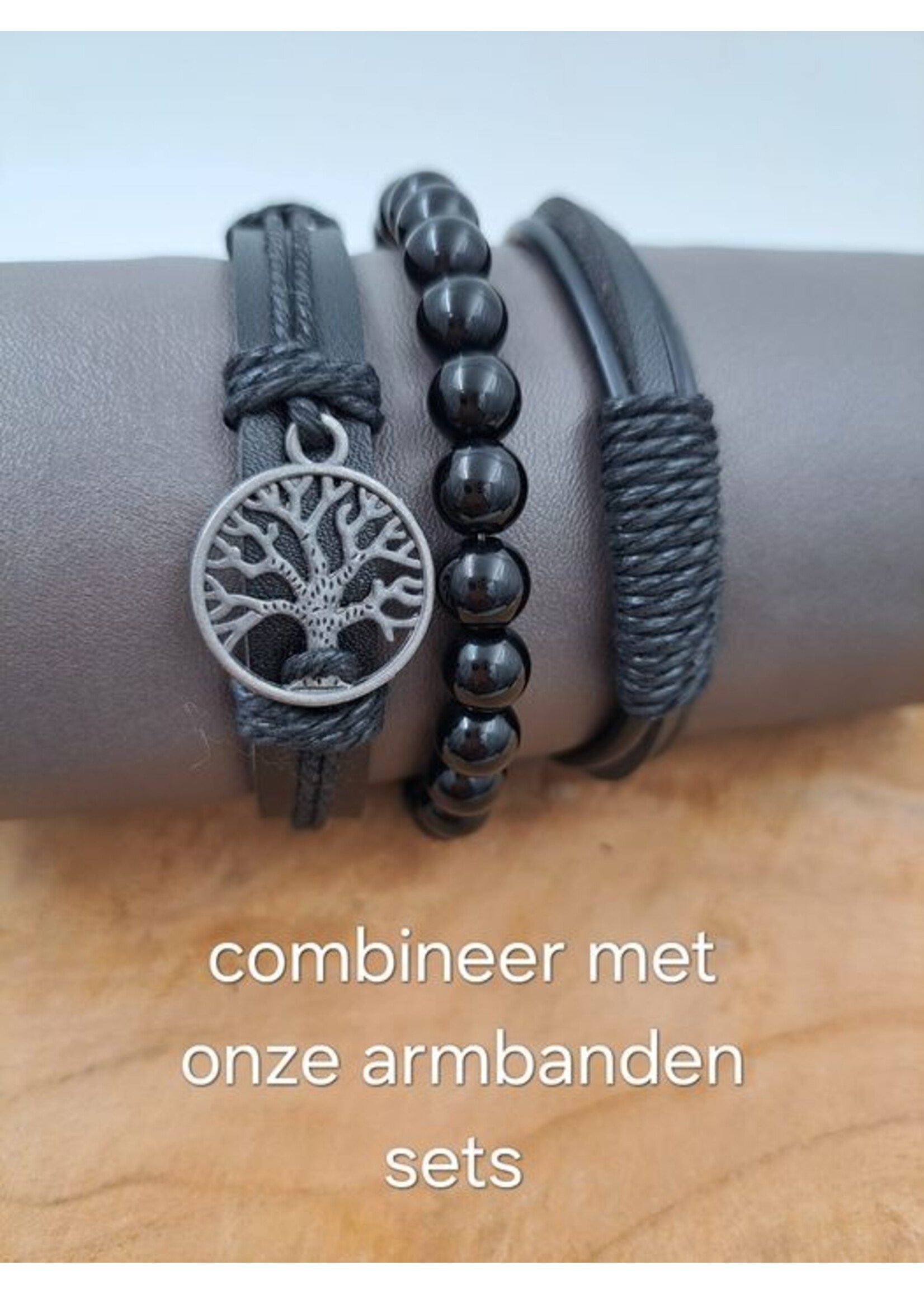 Onyx edelsteen armband