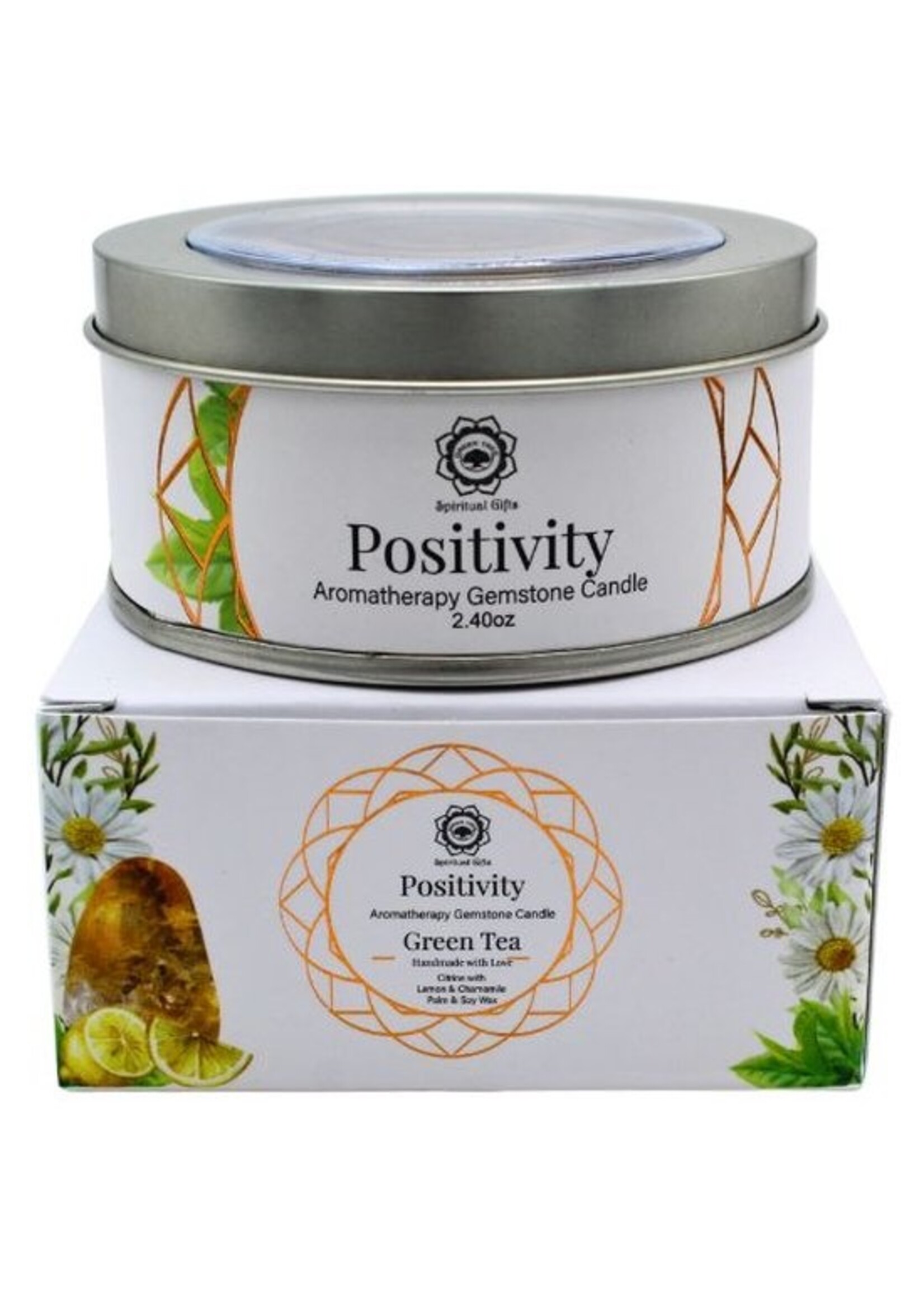 Green Tree edelsteen kaars Positivity