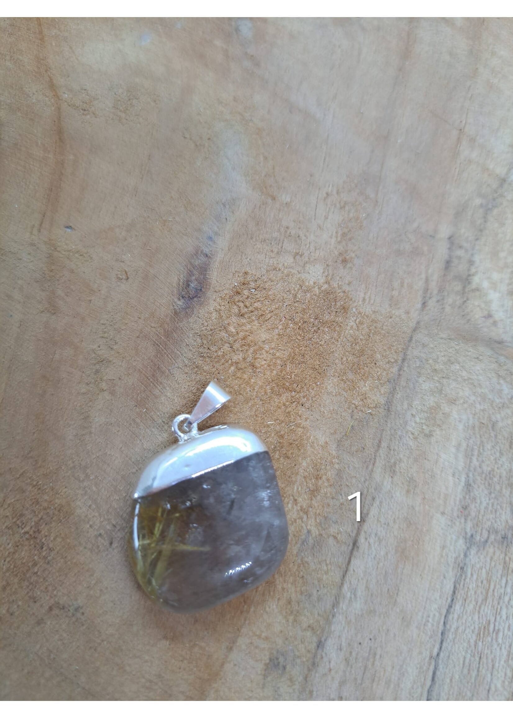 Rutielkwarts hanger verzilverd