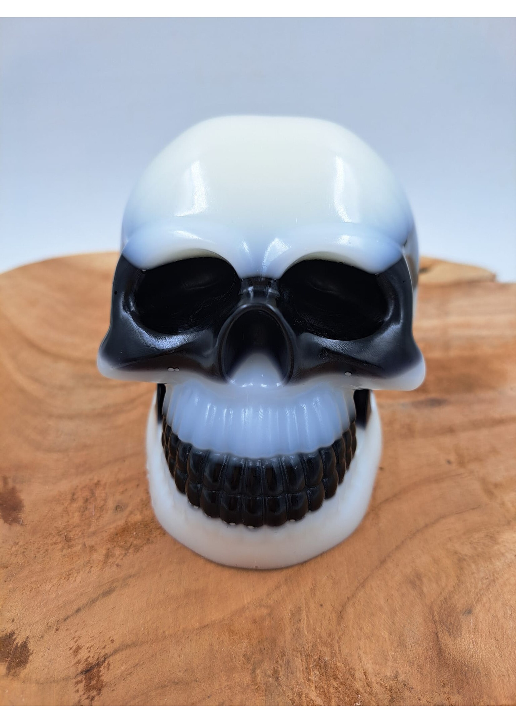 Handgemaakt Wit /zwarte skull decoratief