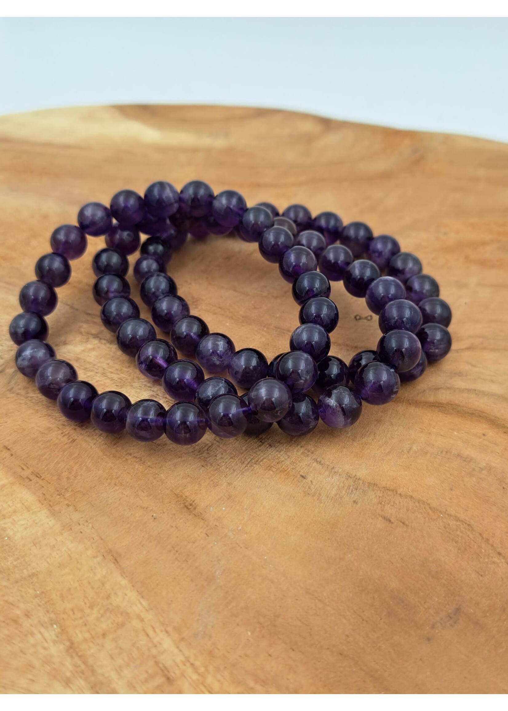 Amethist armband 8 mm kraal