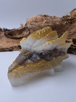 Handgemaakt Orgonite Drakenskull Botswana agaat