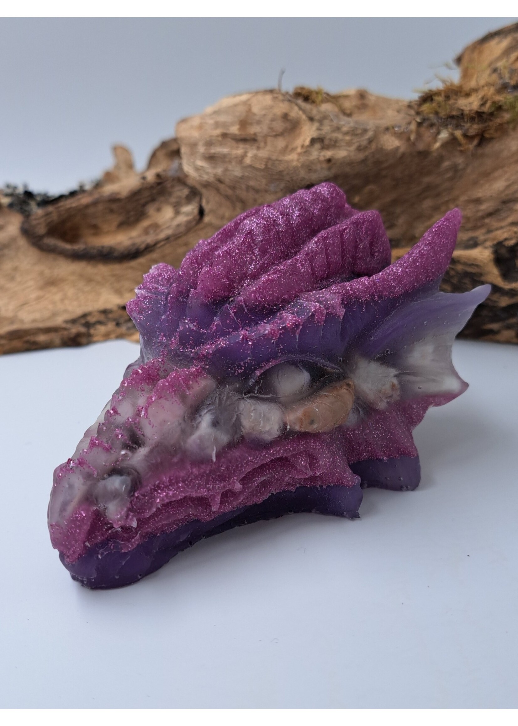 Handgemaakt Orgonite Drakenskull Amethistkwarts