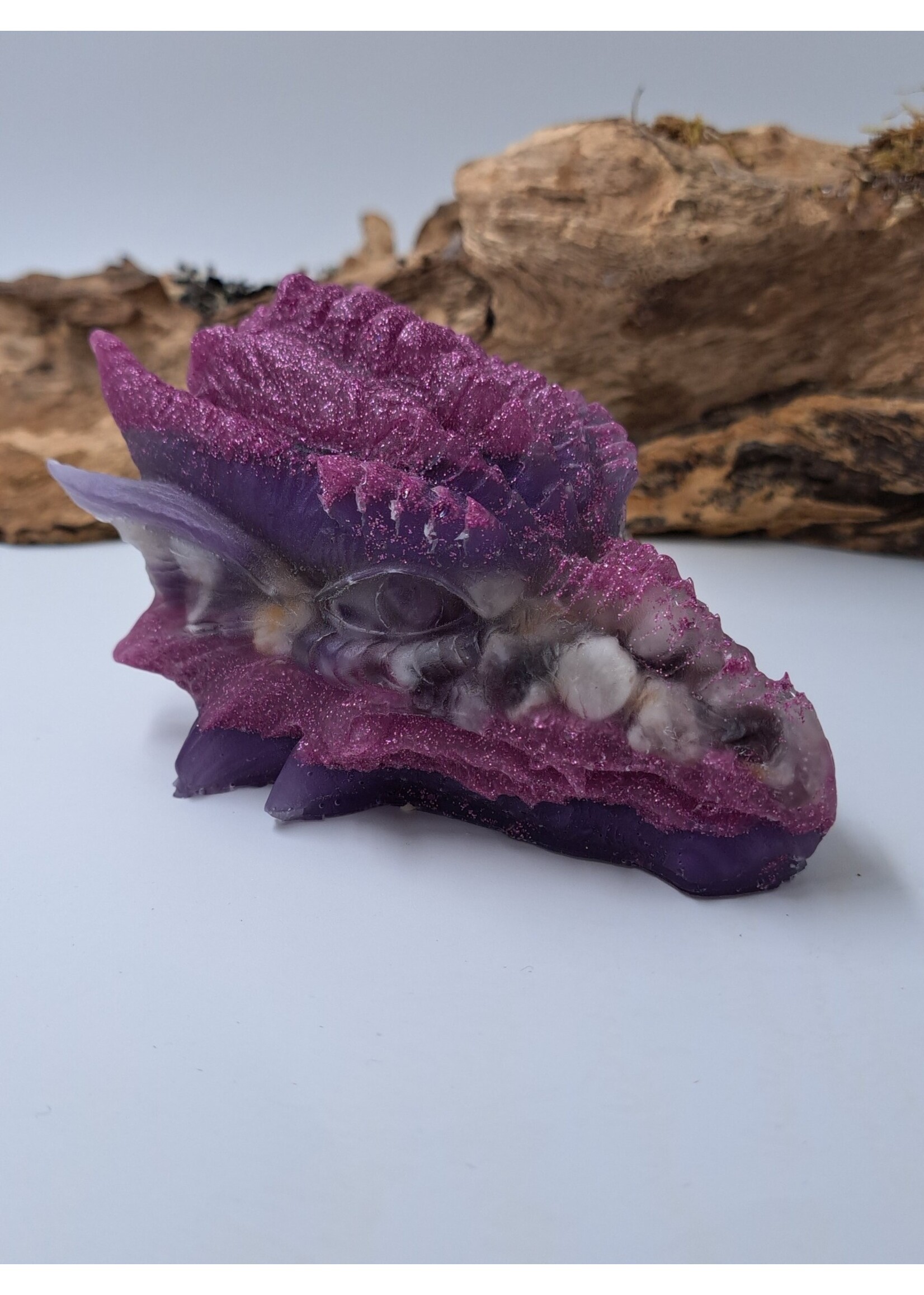 Handgemaakt Orgonite Drakenskull Amethistkwarts