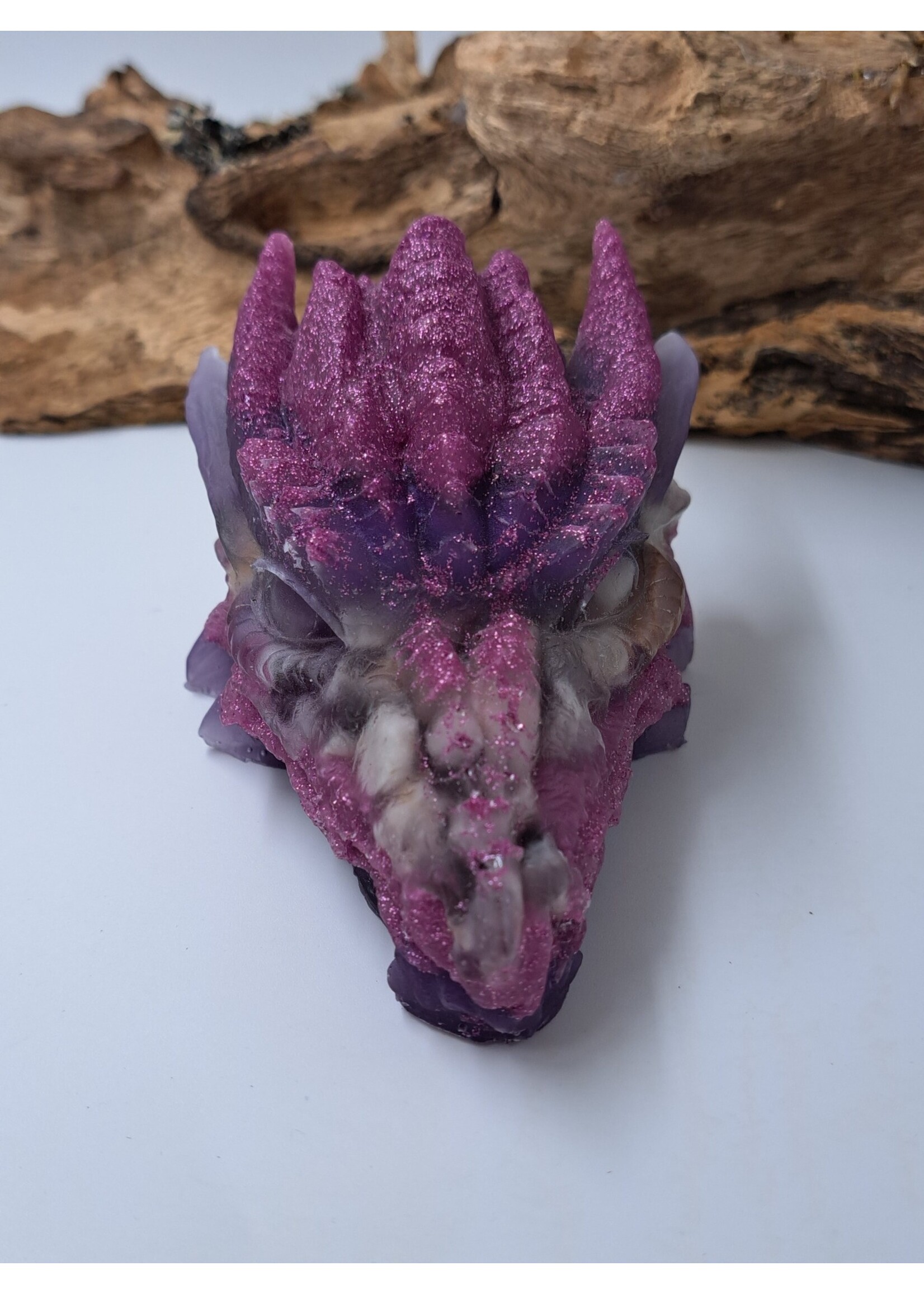 Handgemaakt Orgonite Drakenskull Amethistkwarts