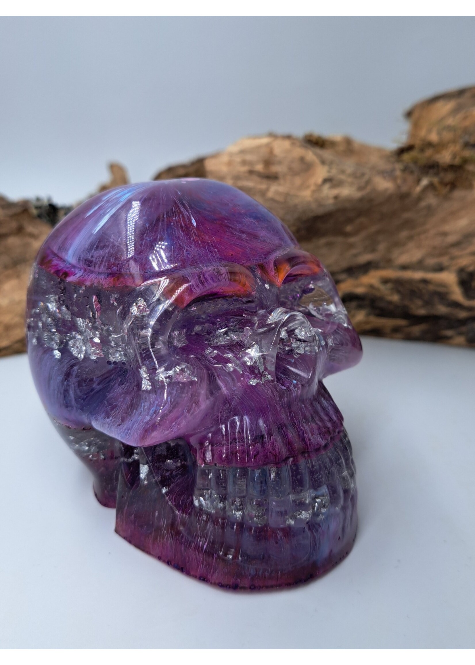 Paarse skull decoratief