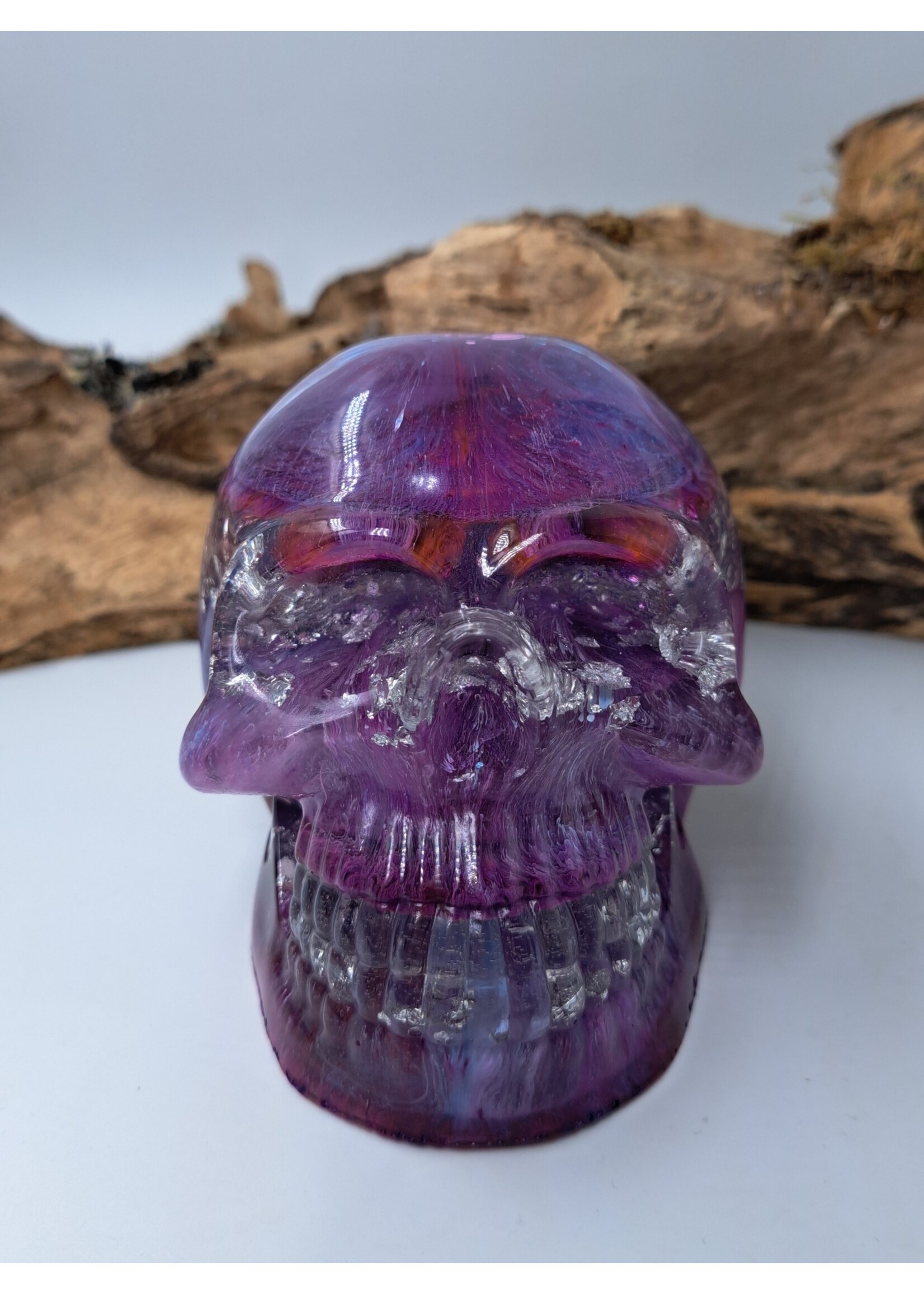 Paarse skull decoratief