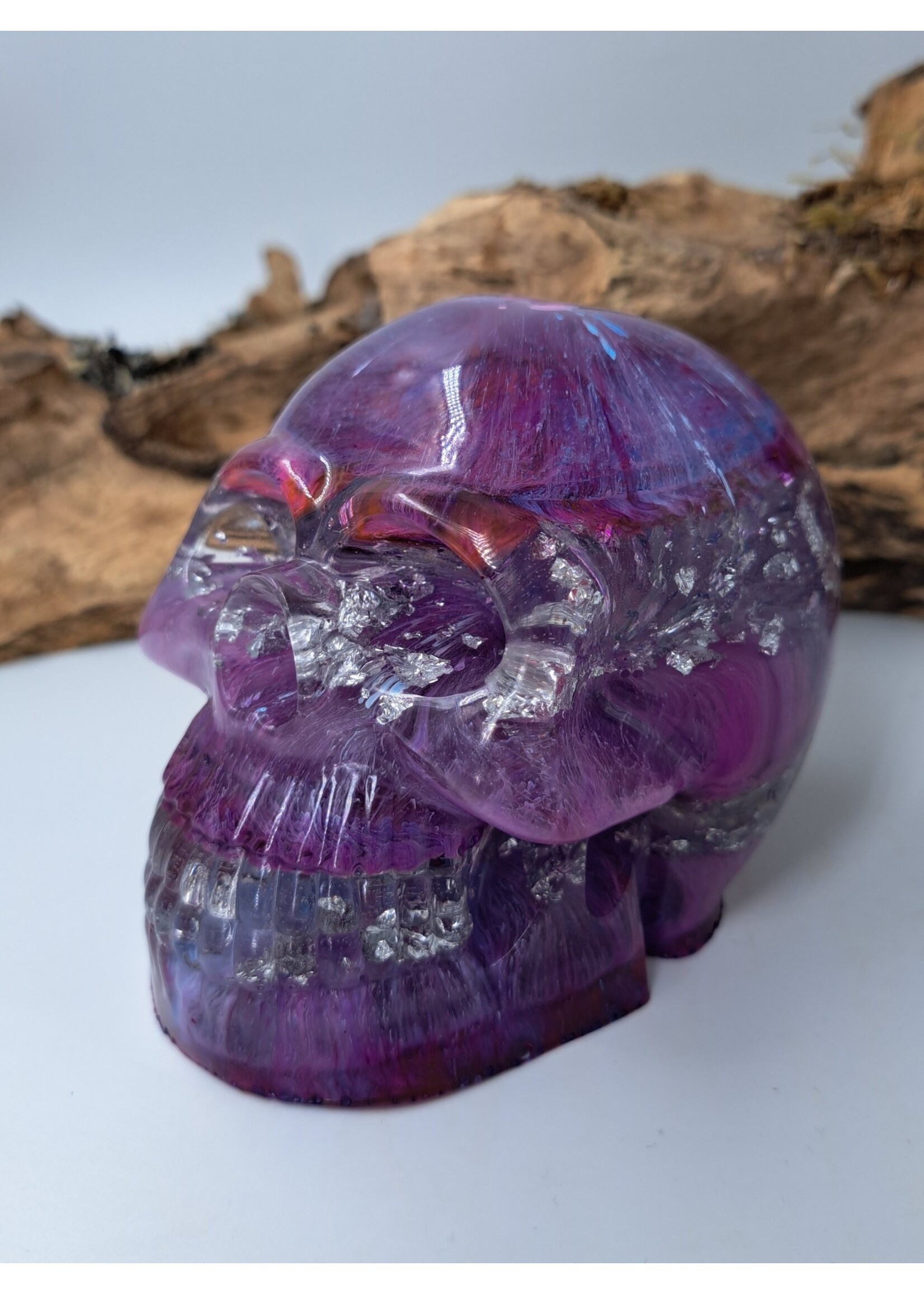 Paarse skull decoratief
