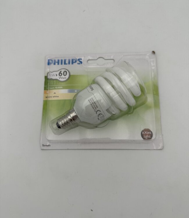 Philips Tornado Warm White Lightbulb 12W E14