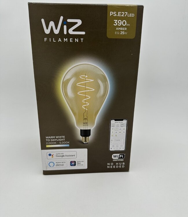 Philips WiZ Warm White Filament Globelamp LED 25W E27