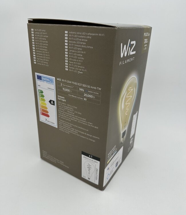 Philips WiZ Warm White Filament Globelamp LED 25W E27