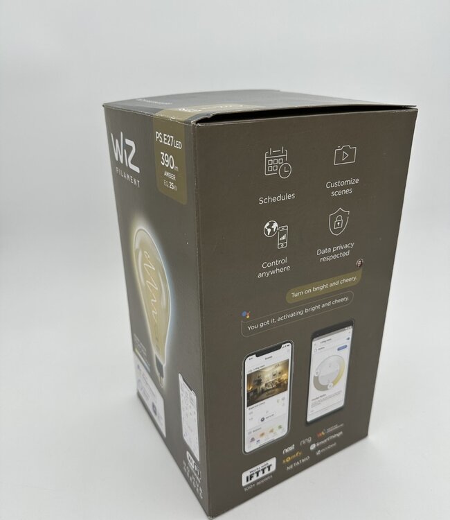 Philips WiZ Warm White Filament Globelamp LED 25W E27