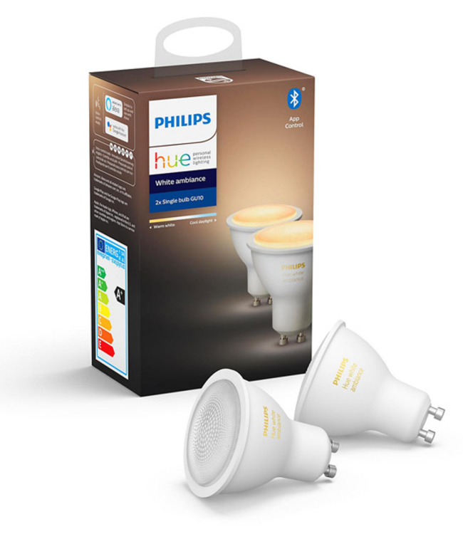 Philips Hue White ambiance 2x Single bulb GU10