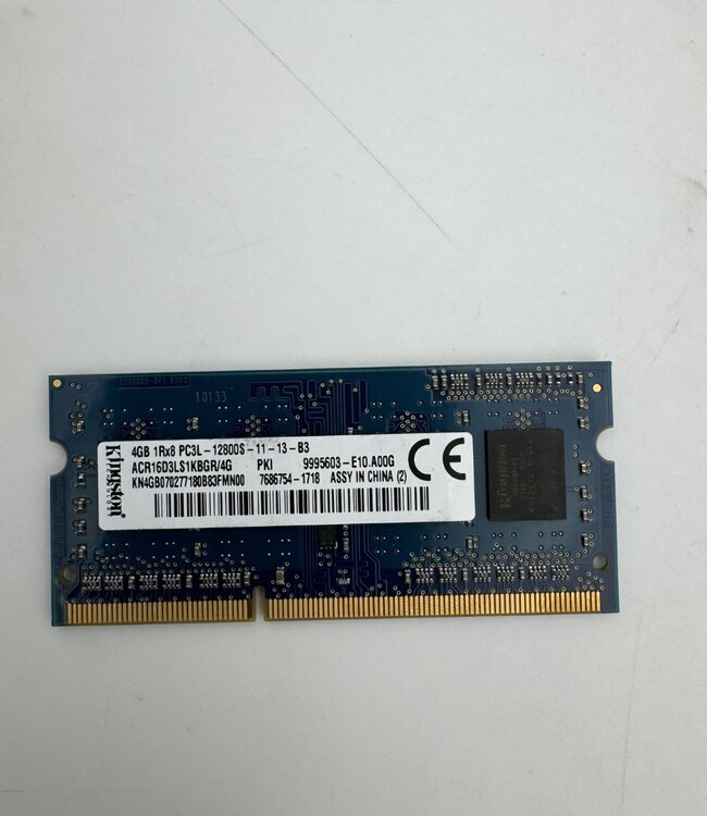 4 GB | 1Rx8 PC3L-12800S | 1600 MHz | Laptop RAM geheugen (SO-DIMM)