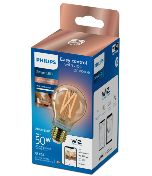 Philips WiZ Filament Amber Glass E27