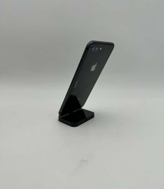 Apple iPhone 8 Plus Zwart Beschadigd Achterkant