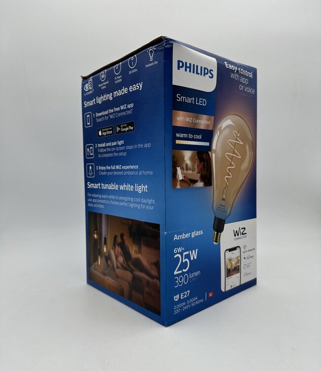 Philips Wiz Amber Glass G200 E27 6W