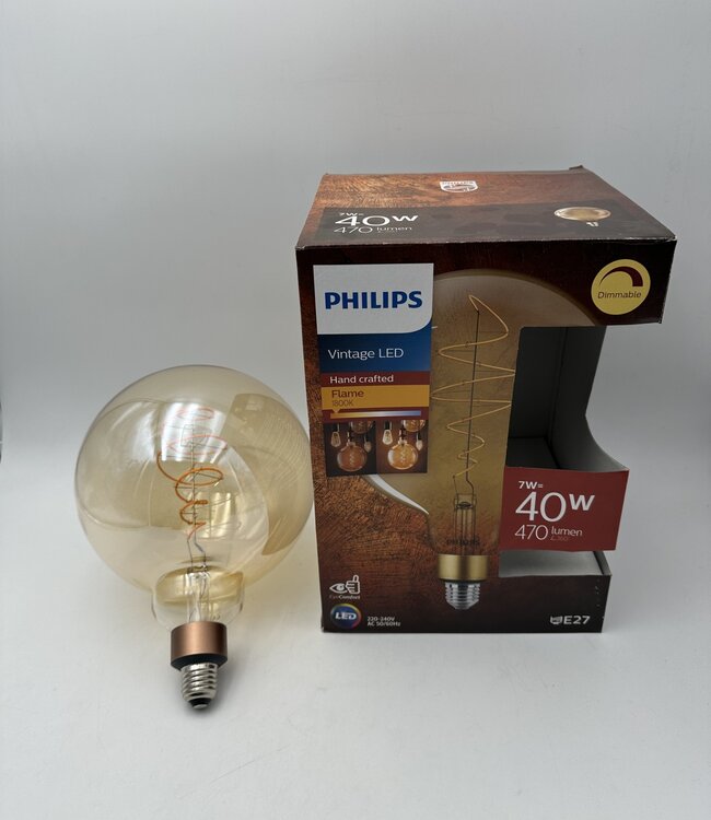 Philips  Vintage Led Hand Crafted Flame XXL Globe E27