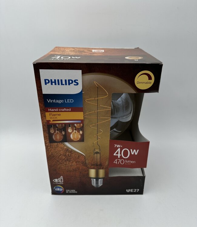 Philips  Vintage Led Hand Crafted Flame XXL Globe E27