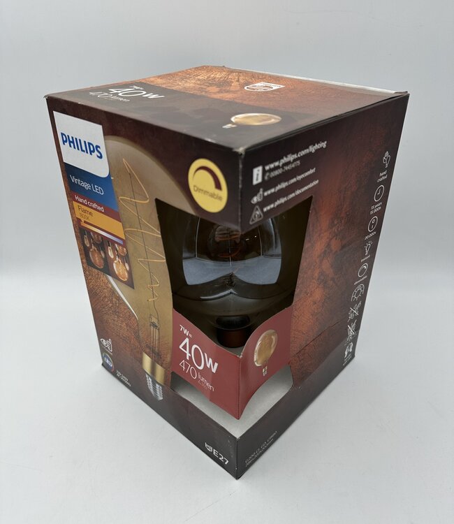 Philips  Vintage Led Hand Crafted Flame XXL Globe E27