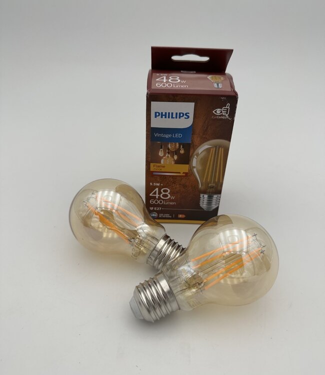 Philips Vintage Led Flame E27 A60 48W