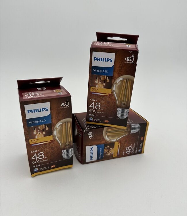 Philips Vintage Led Flame E27 A60 48W