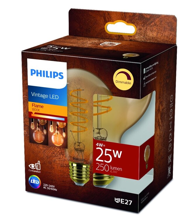 Philips Vintage Led Globe E27 G93 25W