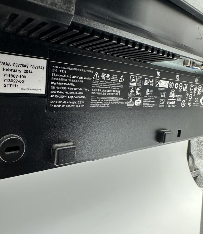 HP EliteDisplay E231 Monitor