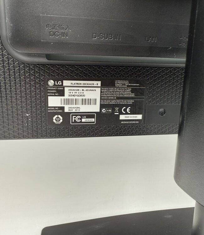 LG 23 inch Monitor 23CAV42K Zwart
