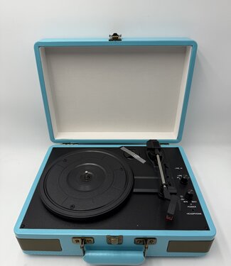 Retro Platenspeler 3-in-1 In Koffer Blauw