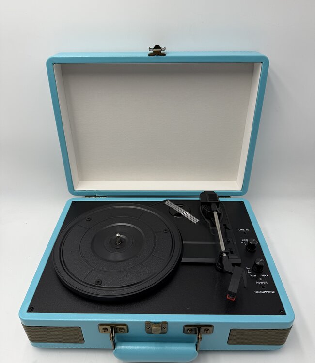 Retro Platenspeler 3-in-1 In Koffer Blauw