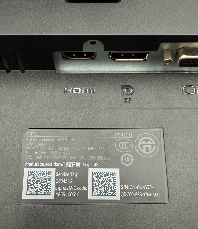 Dell P-Series - P2419H Monitor