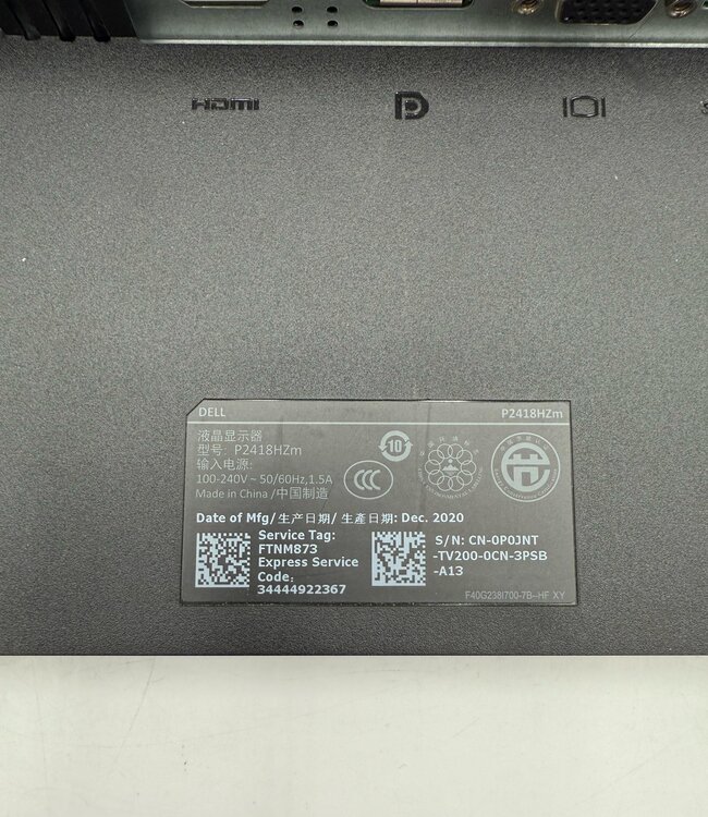 Dell P-Series - P2418HZm Monitor