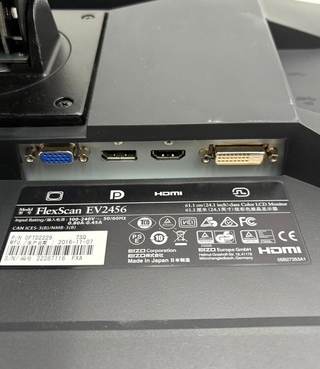 Eizo Flexscan EV2456 24 inch Monitor