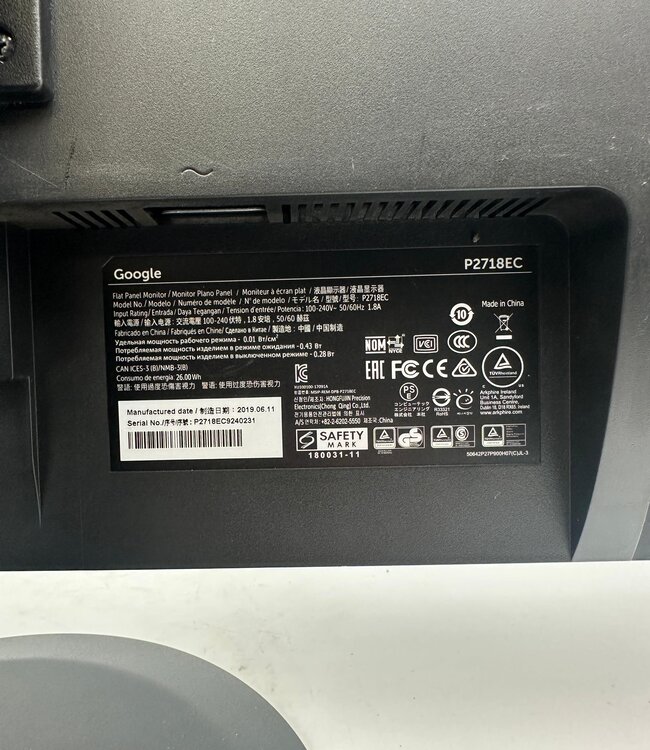 Google P2718EC - QHD Monitor