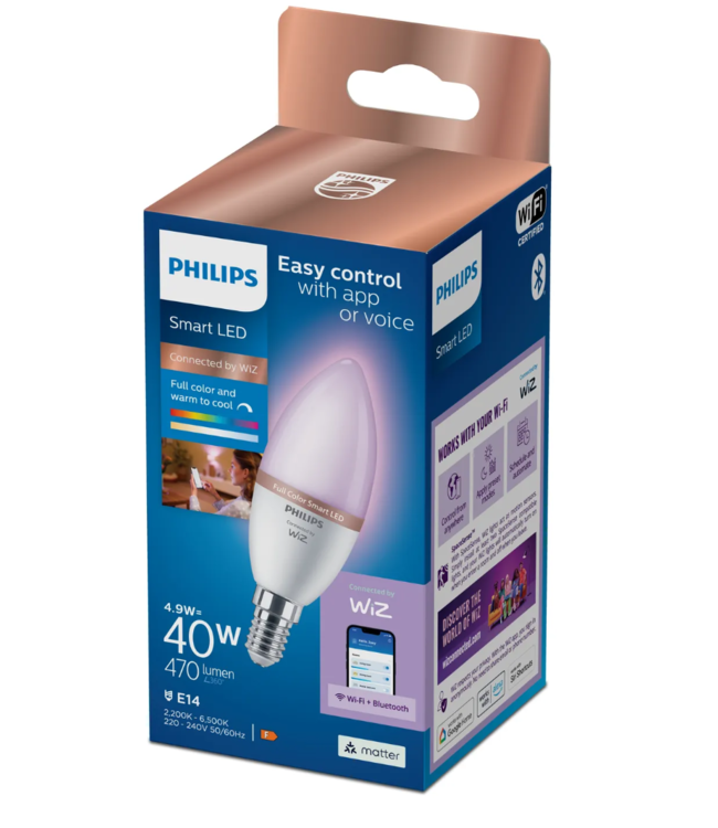 Philips Wiz Full Color And Warm To Cool E14 40W