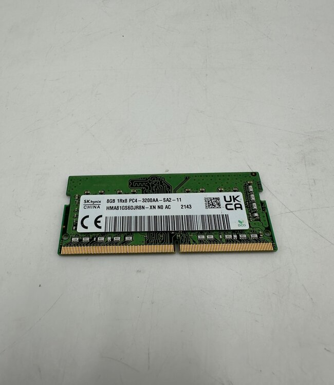 8 GB | 1Rx8 PC4-3200AA | 3200 MHz | Laptop RAM geheugen (SO-DIMM