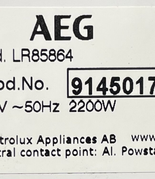 AEG PowerCare EcoLine 8000 Serie Wasmachine (LR85864) 8 kg