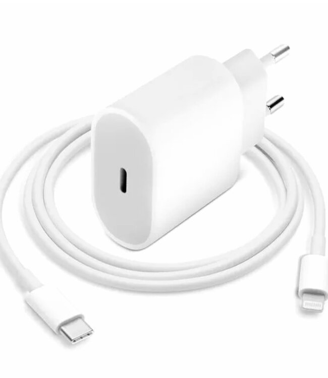 USB-C adapter + Lightning (Apple) kabel | Snellader