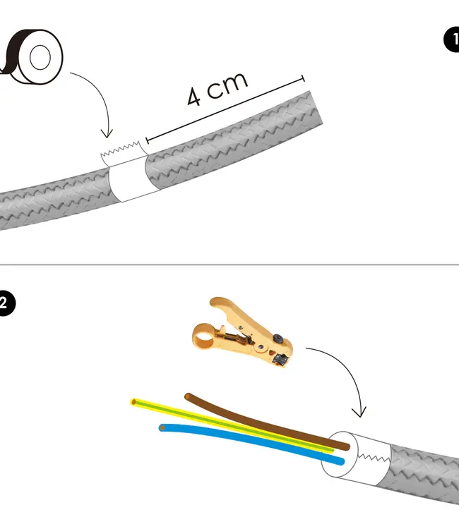 Home Sweet Home Strijkijzersnoer Blauw 3x 0.75 mm | 30 Meter