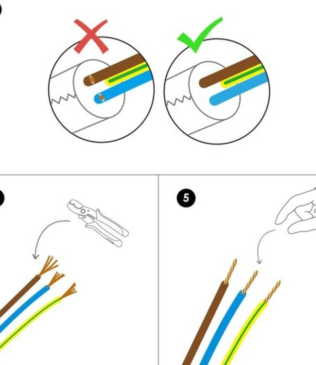 Home Sweet Home Strijkijzersnoer Blauw 3x 0.75 mm | 30 Meter