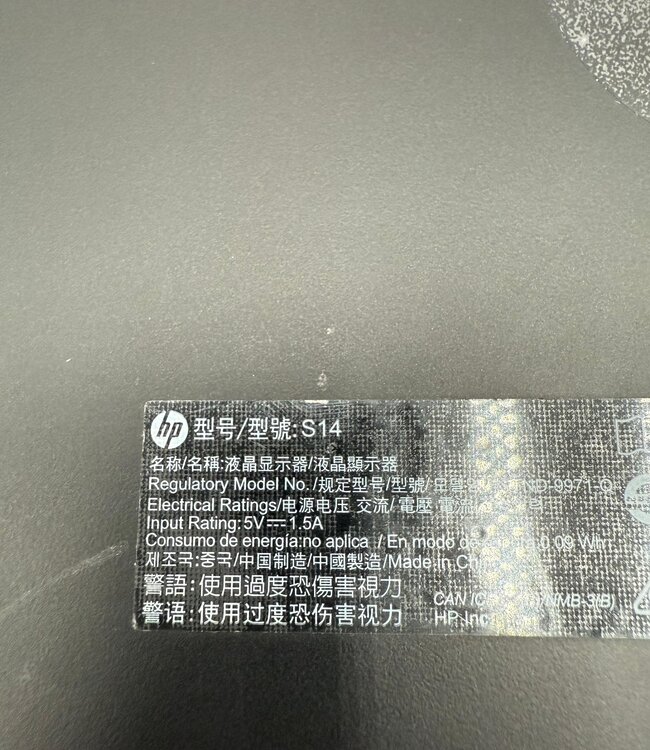 HP USB Externe Monitor EliteDisplay S14