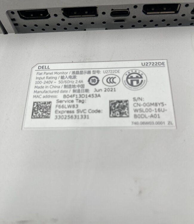 Dell P-Series - P2722DE Monitor - Zilver - B-Grade