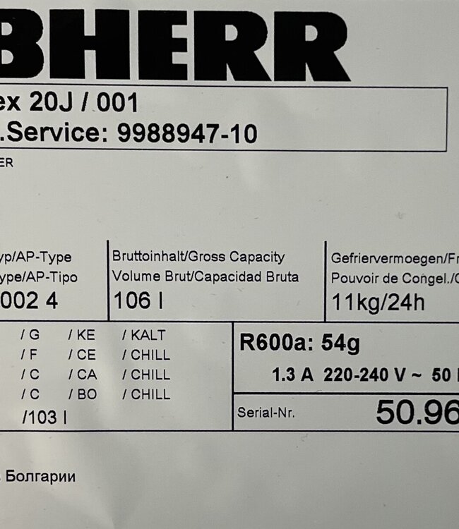 Liebherr Vrijstaande Vriezer Tafelmodel GP1486 Premium